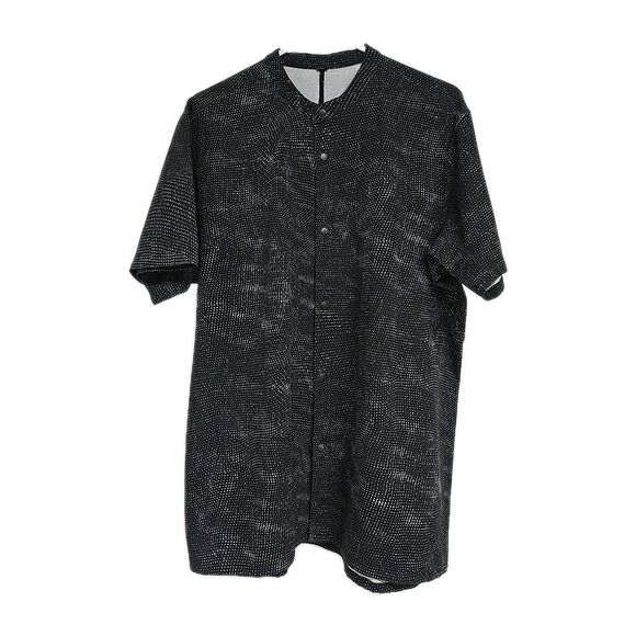 Lululemon Airing Easy Stand Collar Shirt Digital Drift Green Black Men’s Size XL - Picture 1 of 6